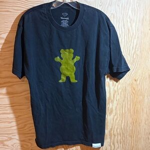 Diamond Supply Co. Black Tee with Olive Bear Design